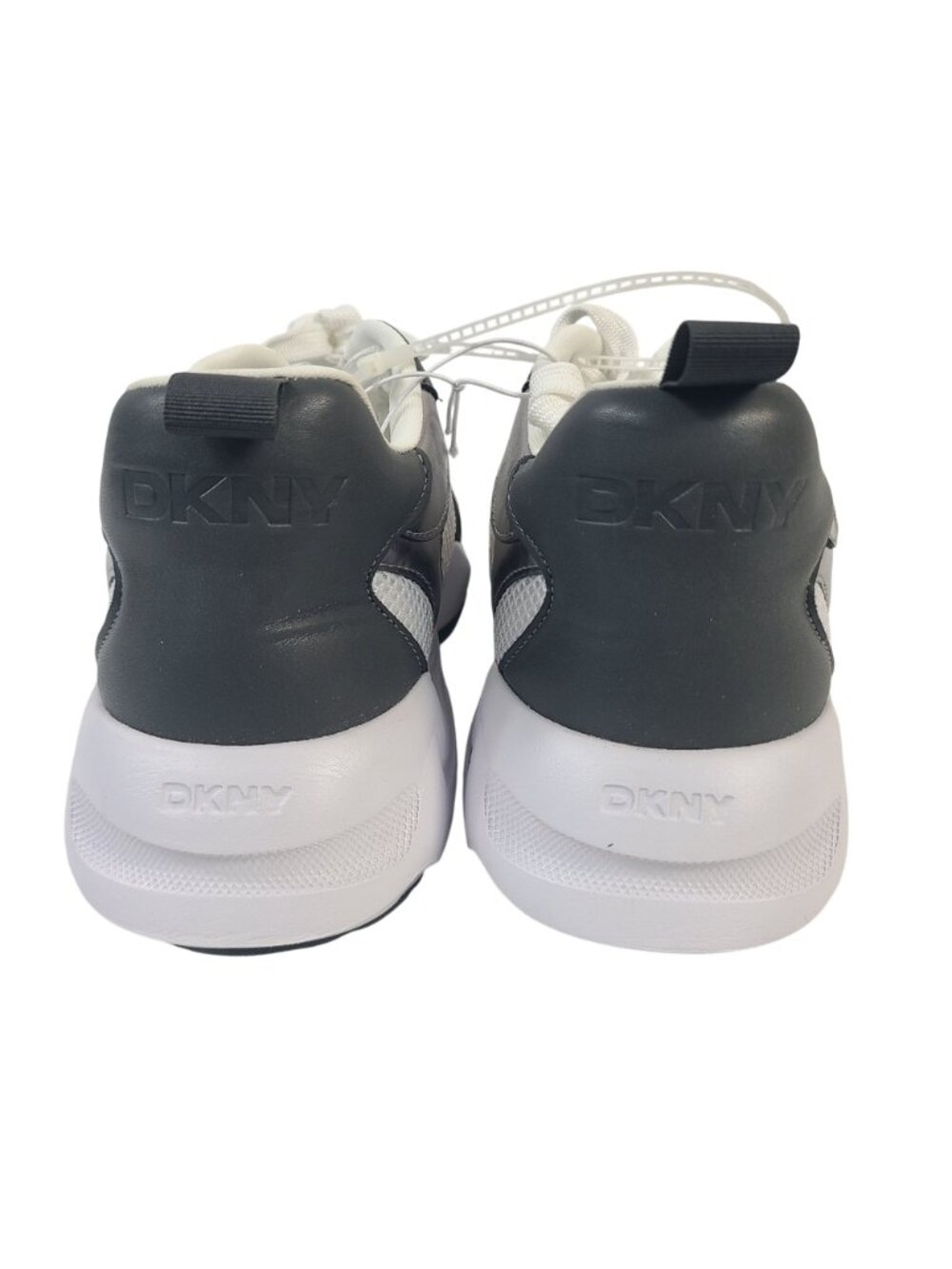 NEW DKNY DeYoung Chunky Silver & White Mesh Sneakers US 10M Athletic Shoes - Picture 5 of 7